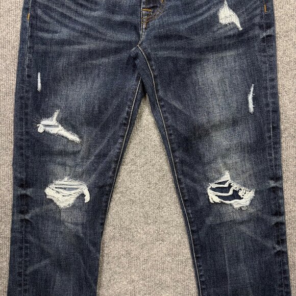 AEO Next Level Airflex Slim Jeans Straight Distressd Grunge Y2K Indie Mens 29x32 - Picture 3 of 12